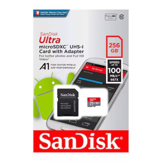 Carte mémoire microSDHC  256GB Speed up to 100MB/S