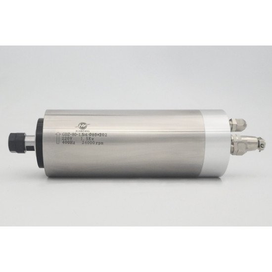 KIT - Water Cooled 220V / 1.5KW Spindle - GDZ80-1.5, ER16 KIT - Water Cooled 220V / 1.5KW Spindle - GDZ80-1.5, ER16