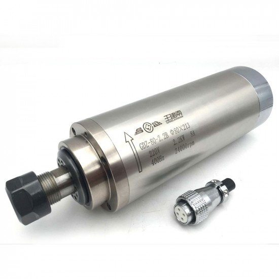KIT - Water Cooled 220V / 2.2KW Spindle - GDZ80-2.2B, ER20 KIT - Water Cooled 220V / 2.2KW Spindle - GDZ80-2.2B, ER20