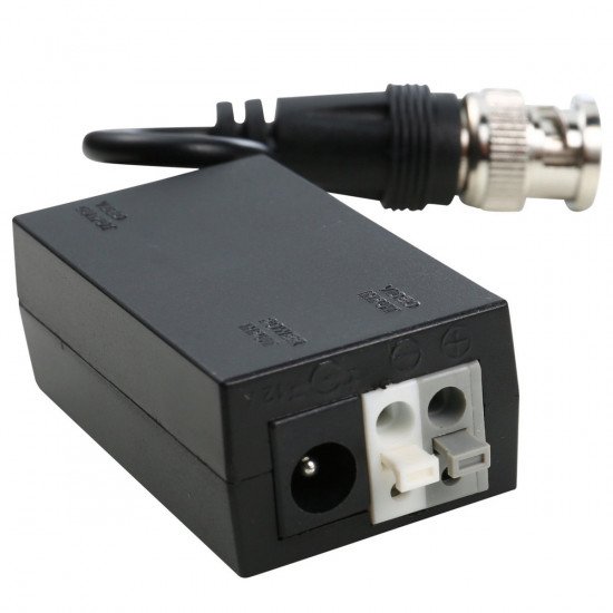 DC12V 1-CH récepteur UTP vidéo actif Balun BNC mâle