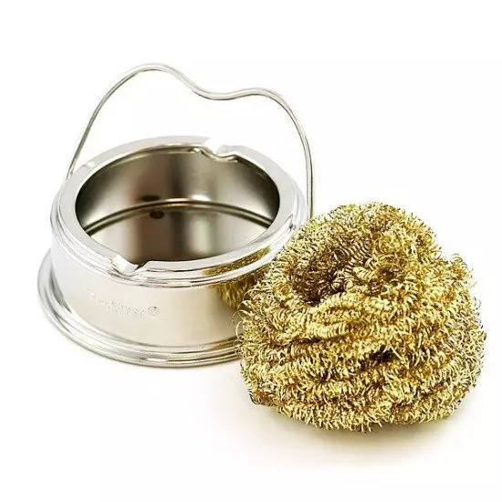brass sponge solder cleaner with base