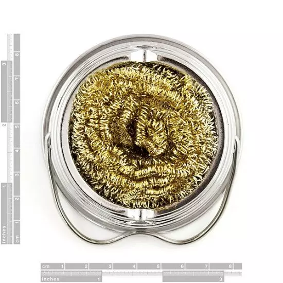 brass sponge solder cleaner with base