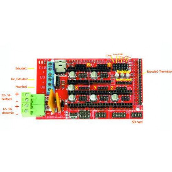 RAMPS 1.4 RepRapp Arduino Mega Pololu Shield For 3D printer & CNC