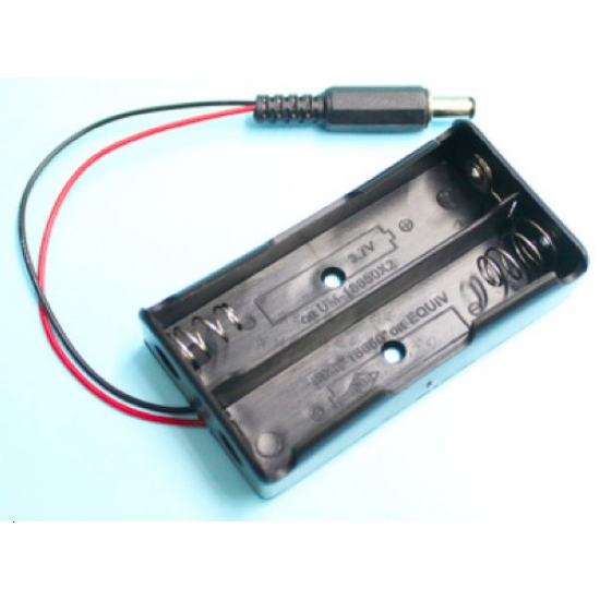 2x18650 support batterie avec connecteur DC