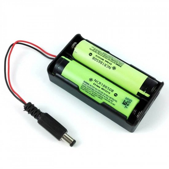 2x18650 support batterie avec connecteur DC