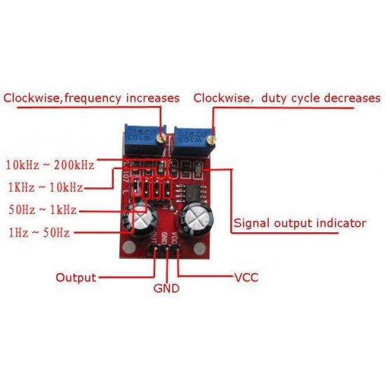 NE555 Module réglable Générateur de signal