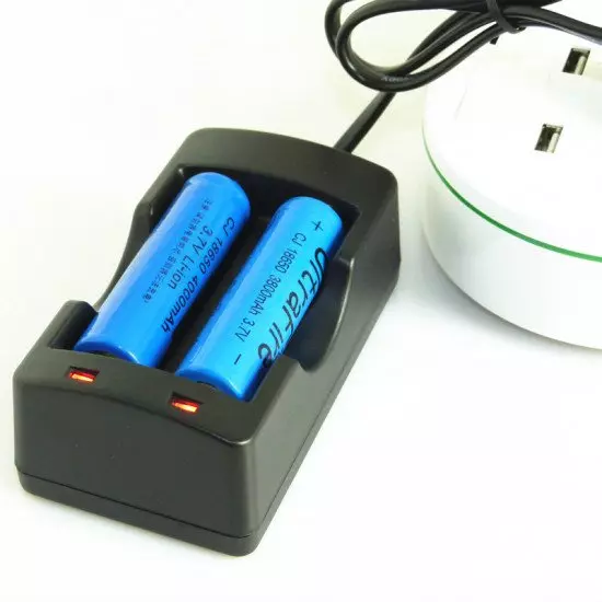 Chargeur de batterie 18650 équipé de 2 sorties USB 5V 1A/2.1A