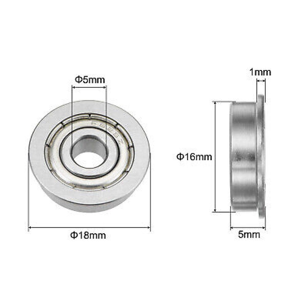 Flange Ball Bearings F625ZZ 5*16*5mm