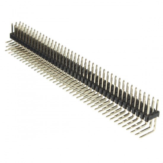 2 Row 40 Pin 2.54mm Pitch elbow Straight Pin Header