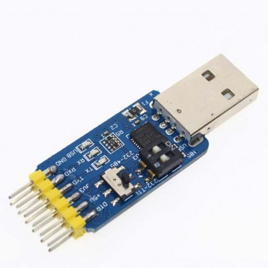 Module Convertisseur 6 en 1 CP2102 USB à TTL 485 232 3.3v/5v 