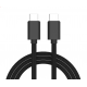 20V 3A 60W Câble de charge rapide PD Type-C à Type-C PD 1M