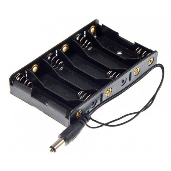 6xAA Battery Holder with DC2.1 Power Jack