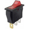 KCD3 bouton rouge On-Off 3Pin DPST Interrupteur à bascule