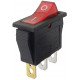 KCD3 bouton rouge On-Off 3Pin DPST Interrupteur à bascule