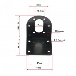 Support de montage en L pour moteur DC 37 mm Support de montage en L pour moteur DC 37 mm