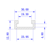 Rail en T en alliage d'aluminium à coulisse 800MM