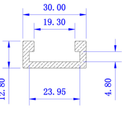 Rail en T en alliage d'aluminium à coulisse 800MM Rail en T en alliage d'aluminium à coulisse 800MM