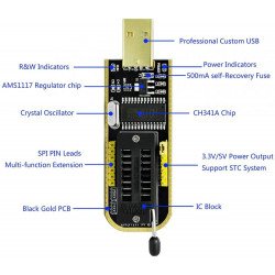 CH341A 24 25 Series EEPROM Flash BIOS programmeur  CH341A 24 25 Series EEPROM Flash BIOS programmeur