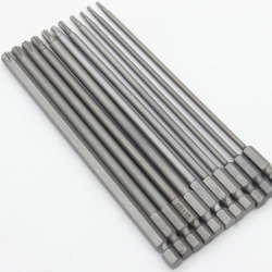 10pcs T6-T40 Jeu d'embouts magnétique de tournevis Torx 150mm 10pcs T6-T40 Jeu d'embouts magnétique de tournevis Torx 150mm