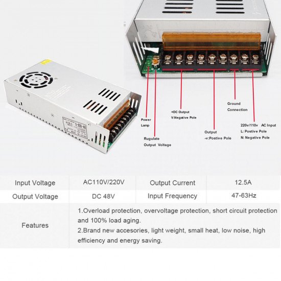 Kit Broche CNC, 500W, ER11, DC48V, 12000RPM