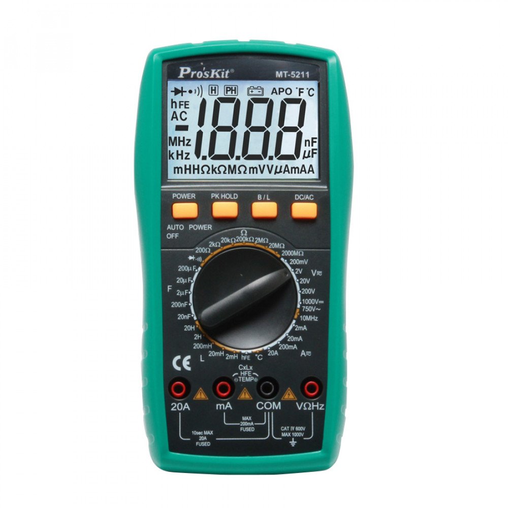 Pro'sKit MT-5211 Digital LCR Multimeter, 3-1/2"