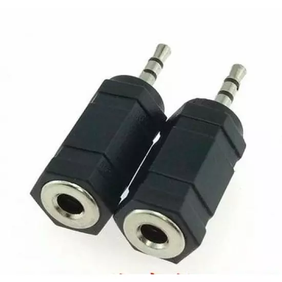 Connecteur stéréo audio 2,5 mm mâle à 3,5 mm femelle Connecteur stéréo audio 2,5 mm mâle à 3,5 mm femelle