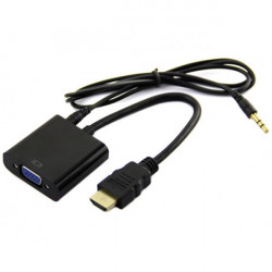 Câble adaptateur HDMI vers VGA avec audio Câble adaptateur HDMI vers VGA avec audio