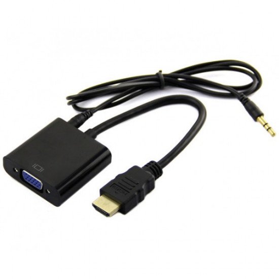 Câble adaptateur HDMI vers VGA avec audio