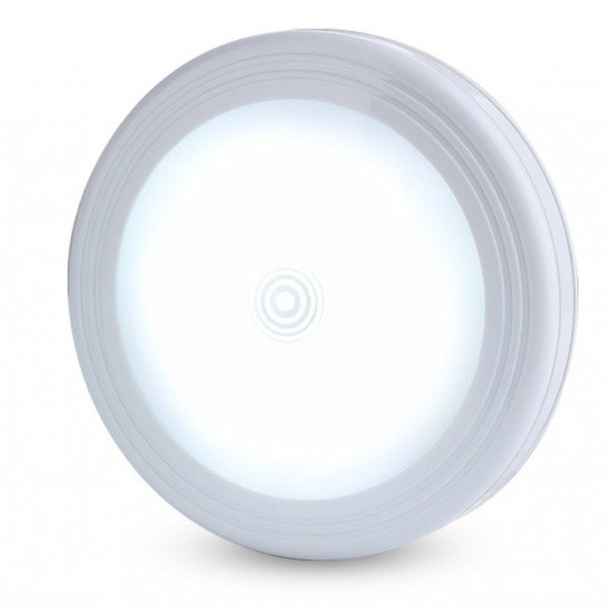Lampe LED avec capteur de mouvement Pir alimenté par batterie , lumière blanche 