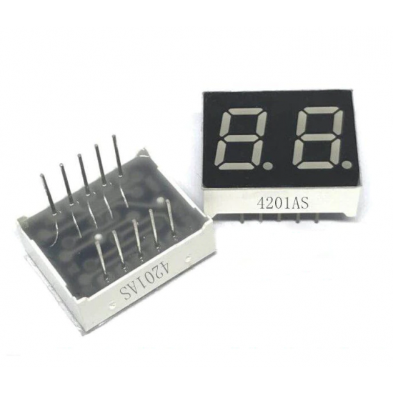 0.8 inch digital 7 Segments 2 digits Red - Common Anode 0.8 inch digital 7 Segments 2 digits Red - Common Anode