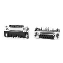 DR15 Connecteur Femelle angle droit - 2 rangées DR15 Connecteur Femelle angle droit - 2 rangées