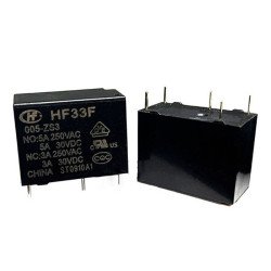HF33F-005/012-ZS3 Relais 5VDC 12V 5Pin 5A 250VAC HF33F-005/012-ZS3 Relais 5VDC 12V 5Pin 5A 250VAC
