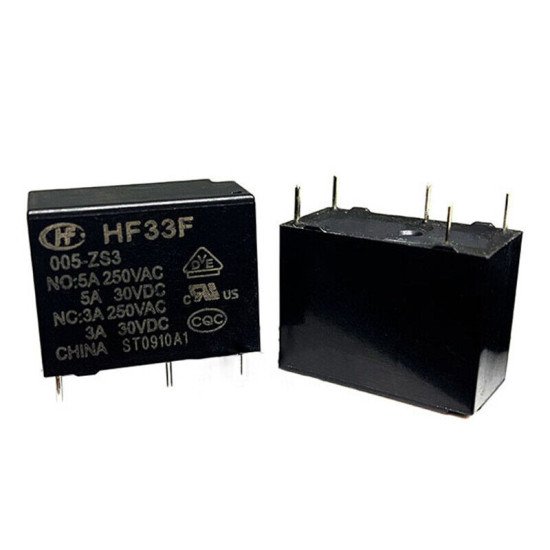 HF33F-005/012-ZS3 Relais 5VDC 12V 5Pin 5A 250VAC