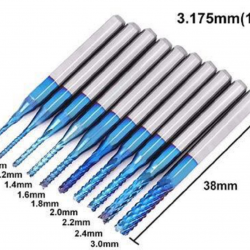 10pcs 0.8-3.175mm  Fraise de gravure au carbure 10pcs 0.8-3.175mm  Fraise de gravure au carbure