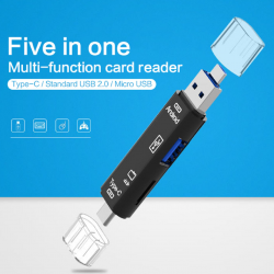 5 en 1 TF Lecteur de carte mémoire USB 3.0 Type C / USB / Micro USB SD OTG Adaptateur