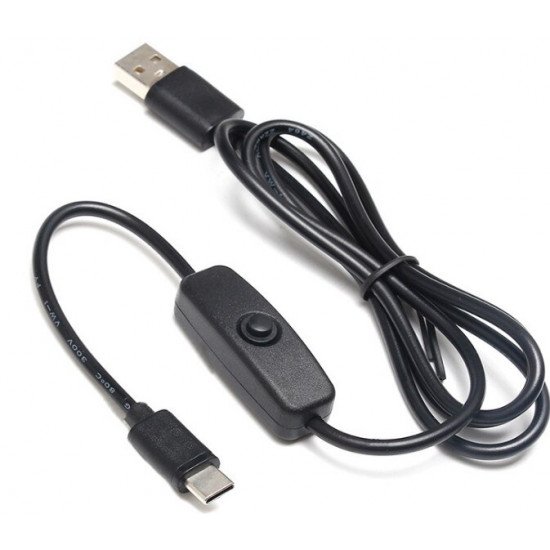 Câble de charge USB Type C 5V 3A avec interrupteur ON /OFF