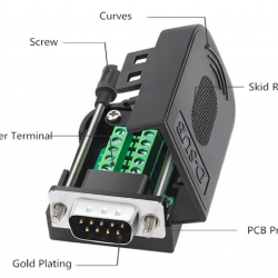 Connecteur DB9 RS232 Mâle /Femelle Connecteur DB9 RS232 Mâle /Femelle