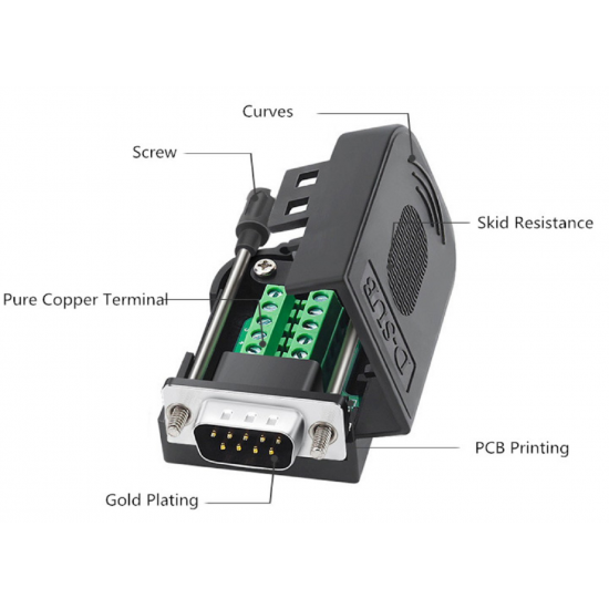 Connecteur DB9 RS232 Mâle /Femelle