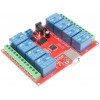Module de relais à 8 canaux  USB 12V 