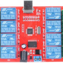 Module de relais à 8 canaux  USB 12V  Module de relais à 8 canaux  USB 12V