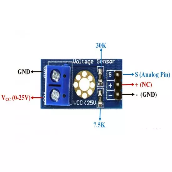 Module capteur de tension électronique intelligent 0-25V cc