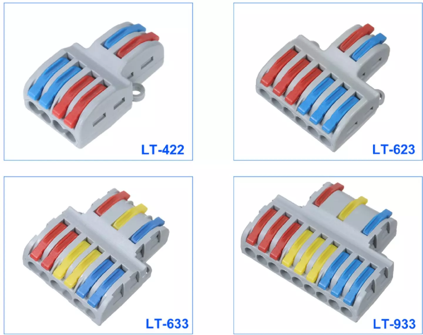 Répartiteur de fils électrique connecteur rapide 2 entrés 6 sorties WAGO:  LT-6233