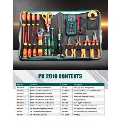PK-2810H  Ensemble d'outils d'électricien électronique isolé 1000V PK-2810H  Ensemble d'outils d'électricien électronique isolé 1000V