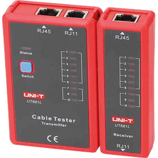 UT681L Testeur de câble pour RJ11 et RJ45