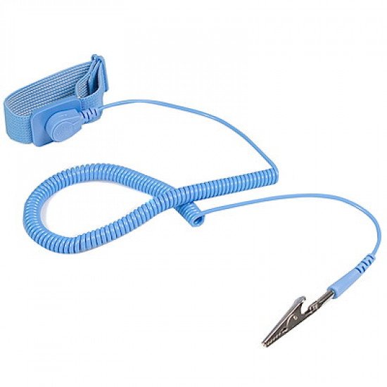 Bracelet antistatique avec câble de mise à la terre et protection contre surtensions