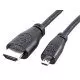 Câble micro HDMI vers HDMI standard (A/M) - 1M