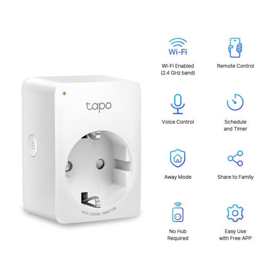 Mini prise Wi-Fi intelligente Tapo P100