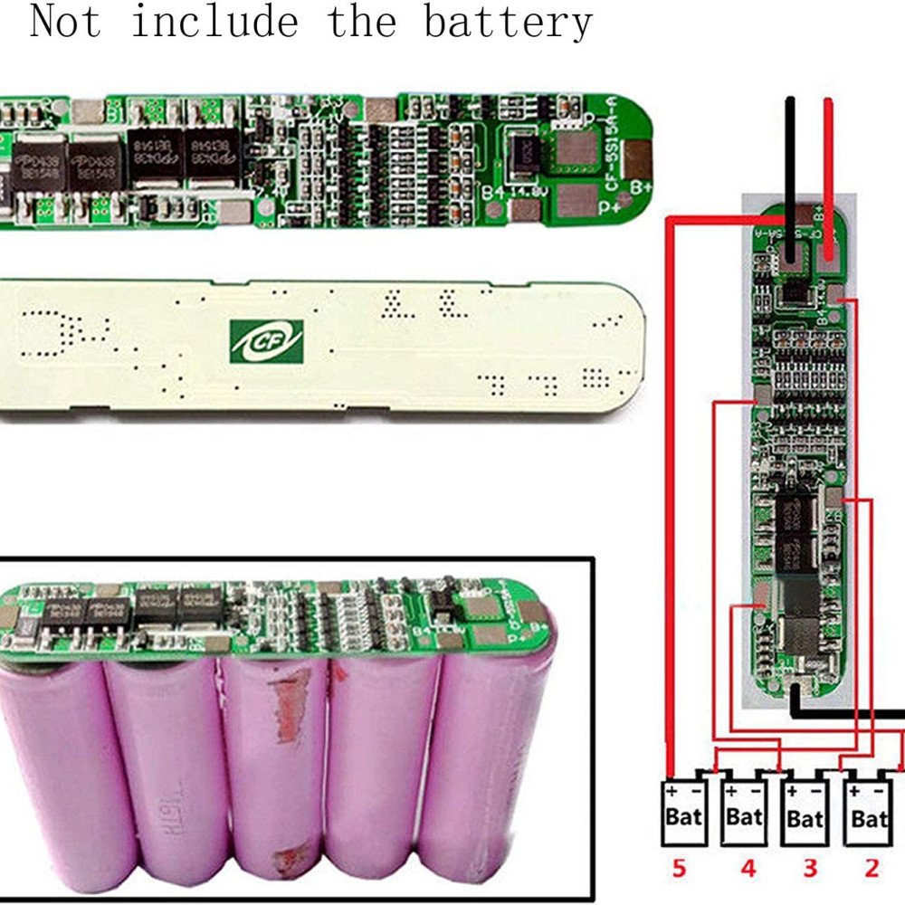 5S 15A 18.5V 5 Cell Lithium Li-Ion 18650 Battery Packs BMS Protection PCB Board