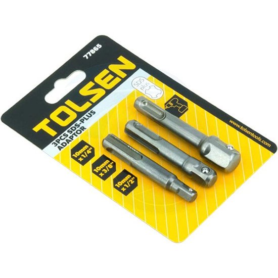 JEU D’ADAPTATEUR SDS-PLUS 3PCS 1/4 3/8 1/2