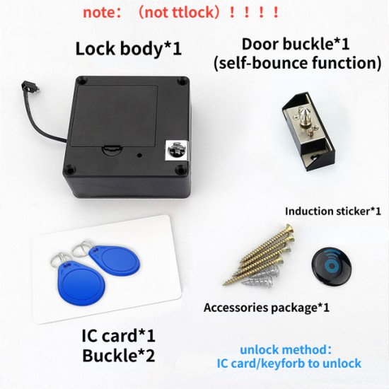 Serrure de porte intelligente NFC 13,56MHZ